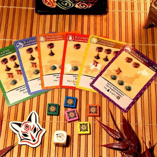 Jinja - Board Game, Build Shrines Across Japan, Ages 12+, 2-5 Players {7}