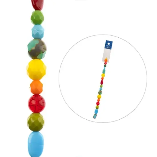 John Bead 7" Assorted Shape Czech Glass Bead Strand Candy {2}
