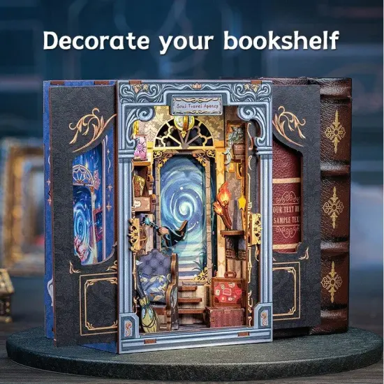 Book Nook Wizardi Miniature - Soul Travel Agency Roombox Kit {5}