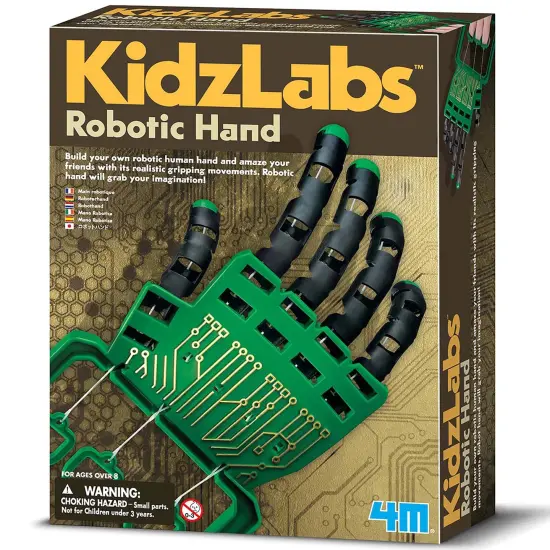 4M: KidzLabs: Robotic Hand - Build Your Own, Gripping Movements Toy Hand Kit, DIY Science Gadget Craft, Explore Animation Principles, STEM Set Kids 8+ {1}