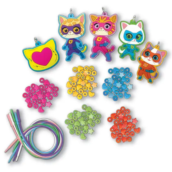 Tara Toy: Super Kitties - Necklace Activity Set - Disney Junior, 161pc, Create 5 Charm & Bead Necklaces, Mix&Match Designs, Jewelry Craft Kit, Kids 3+ {4}