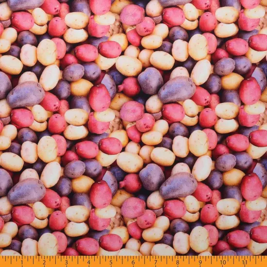 Mook Fabrics Fruit-Vegetables Cotton Fabric [45 in. Wide] - By The Yard Potatoes {3}