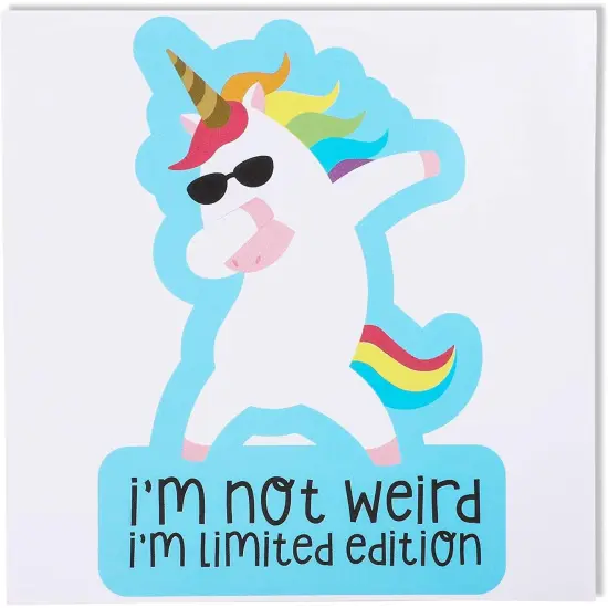 Unicorn Stickers for Decorating Laptops, Water Bottles (6 Designs, 6 Pack) Multicolor {4}