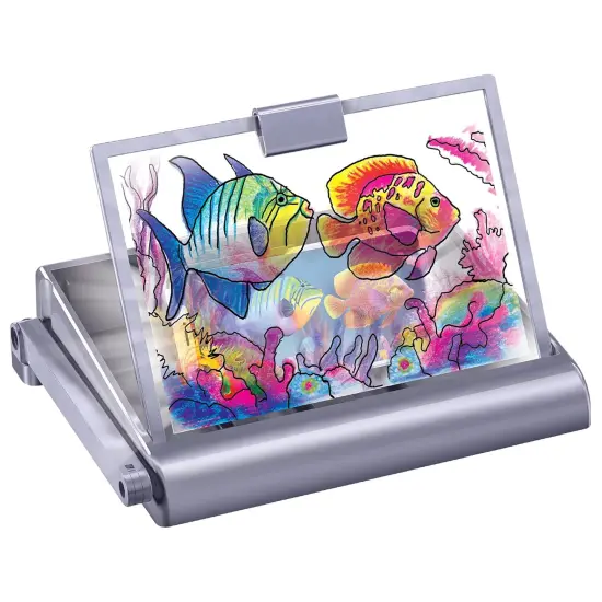 Cra-Z-Art: Timeless Creations - 2-In-1 Visual Art Tracing Desk - 12pc Light Box Drawing Designer Set, Phone Holder, Markers & Color Pencils, Kids 8+ {7}