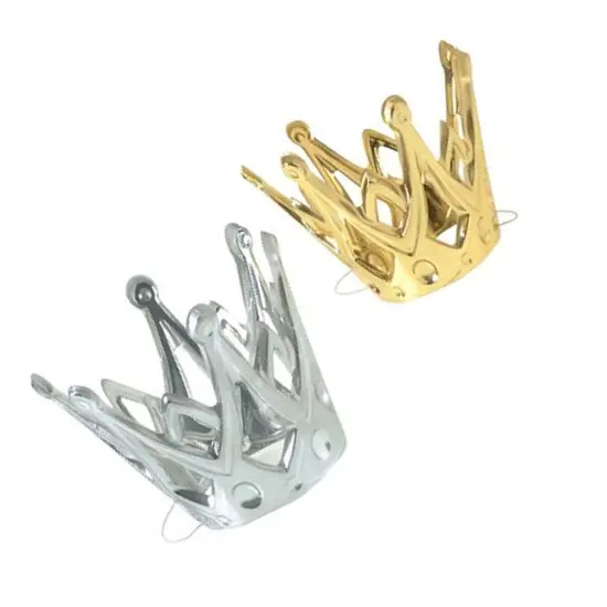 Miniature Crowns Metallic Silver & Gold 12 Units {4}