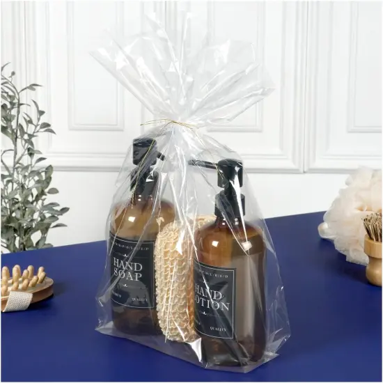 Plymor 8" x 4" x 18" (Pack of 100), 1 Mil Gusseted Plastic Bags {5}