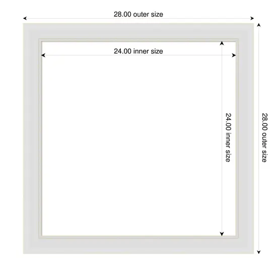 Flair Framed Dry Erase Magnetic Board Soft White {4}