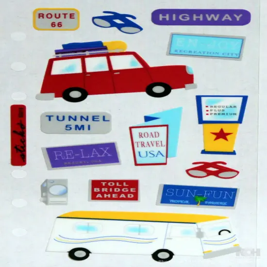 Sticko Vintage Road Trip Stickers {1}