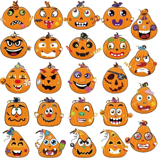 36 Sheet Halloween Pumpkin Craft Stickers {2}