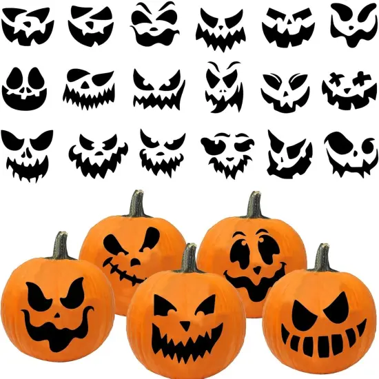 35 Pack Pumpkin Decorating Stickers {1}