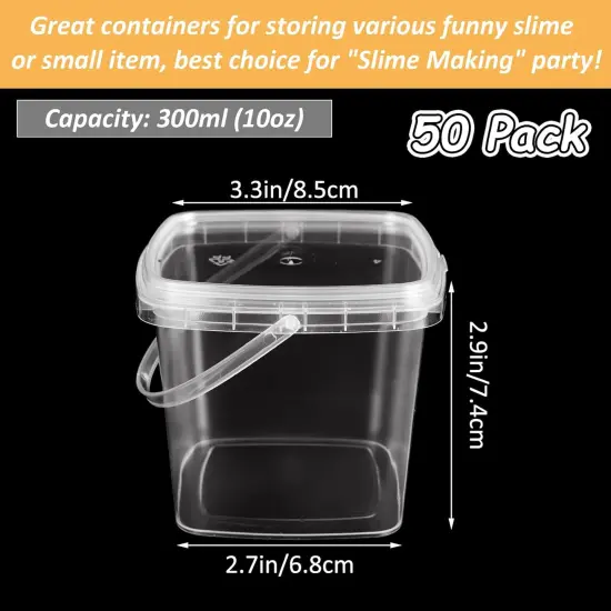 50PCS 10 oz Storage Bucket with Lids and Handles {2}