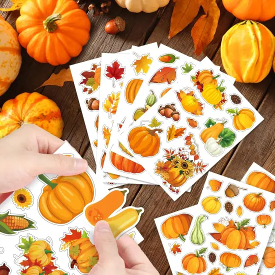 Fall Pumpkin Stickers - 9 Sheets {2}