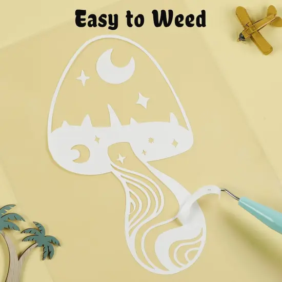 12" x 15ft White Iron on Vinyl for All Cutting Machines, White HTV Vinyl for Shirts {4}