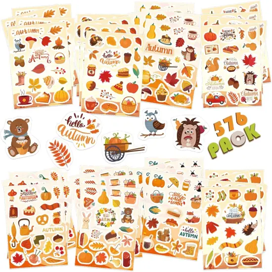 576 PCS Fall Stickers for Kids {1}