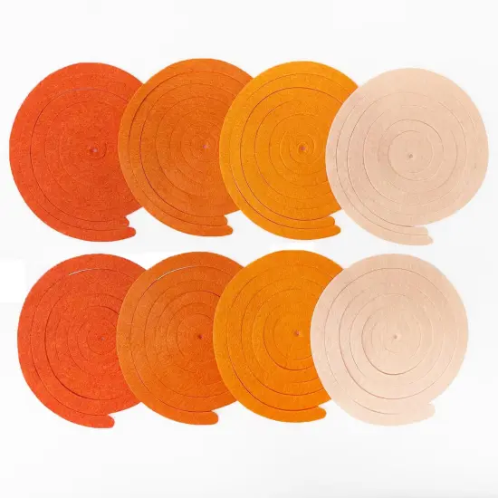 36Pcs Orange Hanging Swirl Decorations Ombre Orange Felt {3}