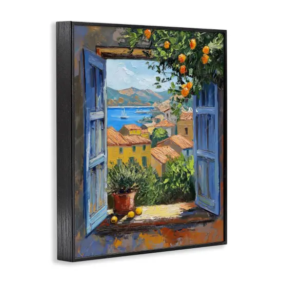 Stupell Industries Mediterranean Window View Framed Giclee Wall Art Design by LSR Design Studio {3}