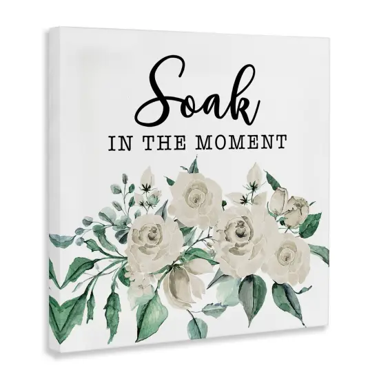 Stupell Industries Soak The Moment Florals Canvas Wall Art Design by Masey St. Studios {3}