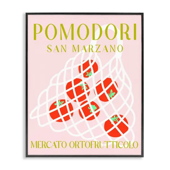 Stupell Industries Modern Tomato Fruit Market Framed Giclee Wall Art Design by Daphne Polselli {1}