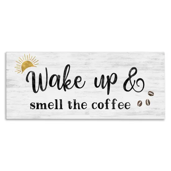 Stupell Industries Wake up Smell Coffee Canvas Wall Art Design by Natalie Carpentieri {1}