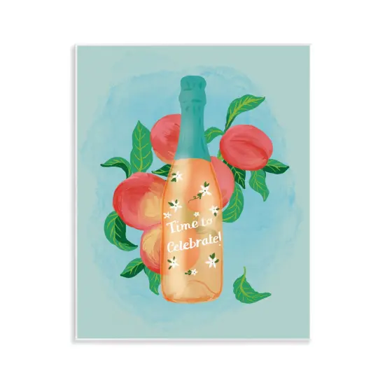 Stupell Industries Champagne with Budding Blooms Wall Plaque Art Design by Be Ni La {1}