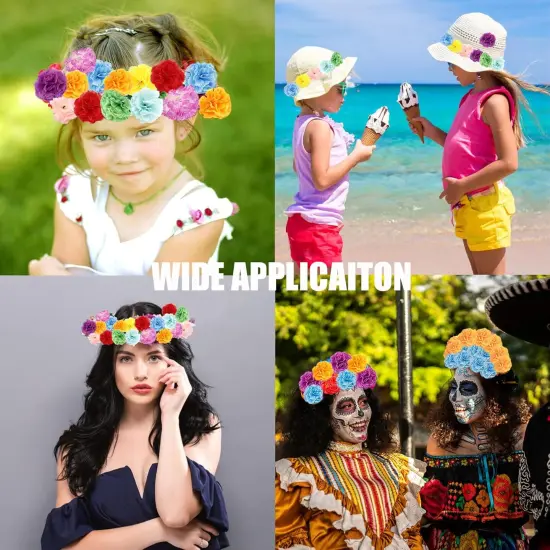 120-Pack Artificial Marigold Flower Heads &ndash; Multicolor Silk Flowers for DIY Crafts, Garland, Halloween & Mexican Party D&eacute;cor {4}