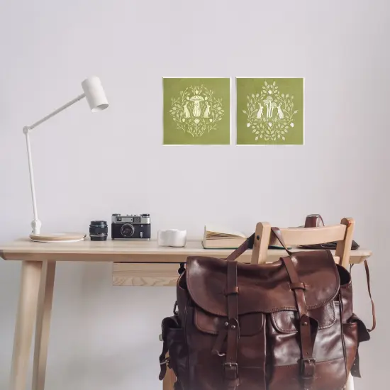 Stupell Industries Boho Bunnies & Mushrooms 2pc Wall Plaque Art Set Design by Katie O'Shea  {2}