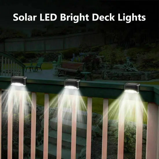 4pcs LED Solar Step Light Landscape Lamp Deck Lights for Outdoor Garden Pathway {6}