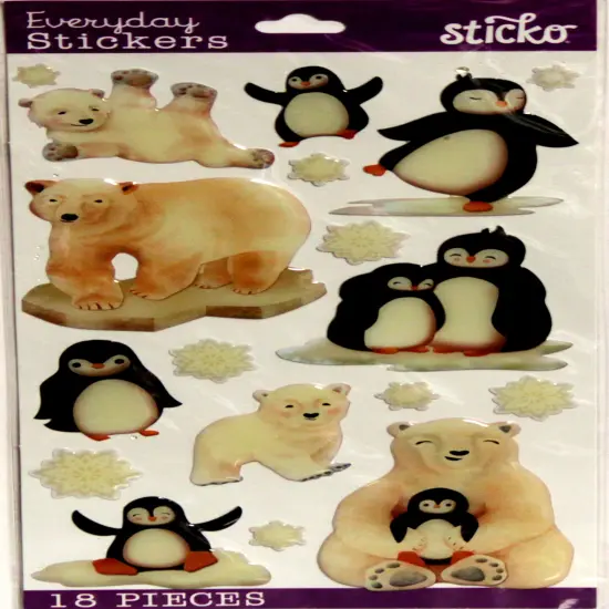 Sticko Penguins & Polar Bears Dimensional Epoxy Stickers {1}
