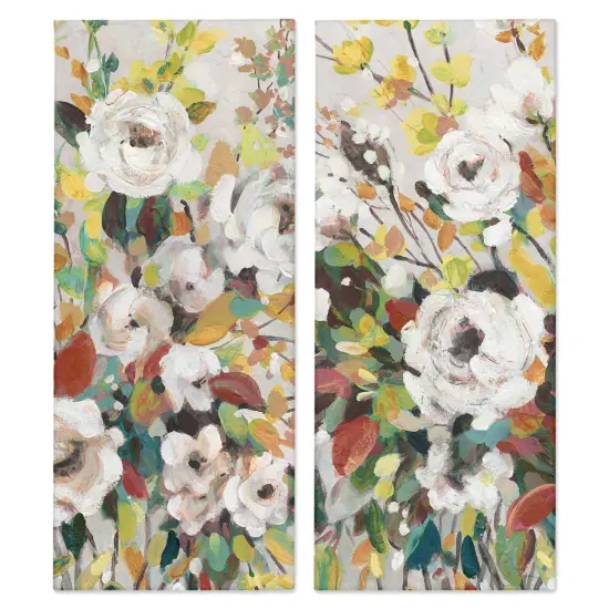 Stupell Industries Bright Cottage Gardens 2pc Canvas Wall Art Set Design by Carol Robinson {1}