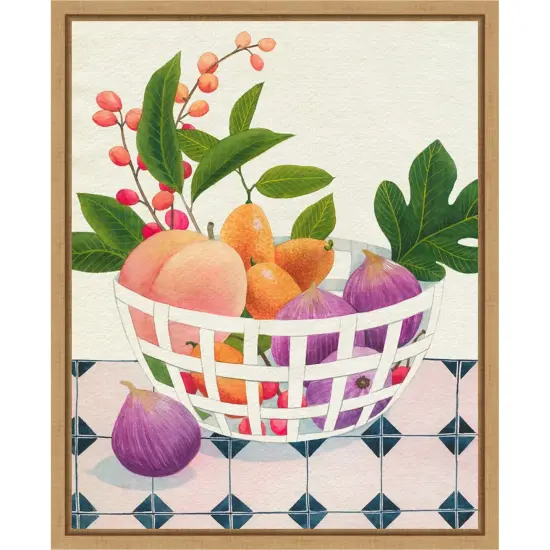 Bright Fruit I by Grace Popp Framed Canvas Wall Art {1}