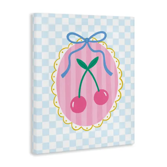 Stupell Industries Sweet Cherries on Checkered Canvas Wall Art Design by Nina Seven {3}