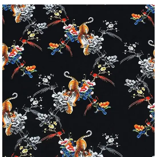 Wild Tiger Printed Spandex Fabric {1}