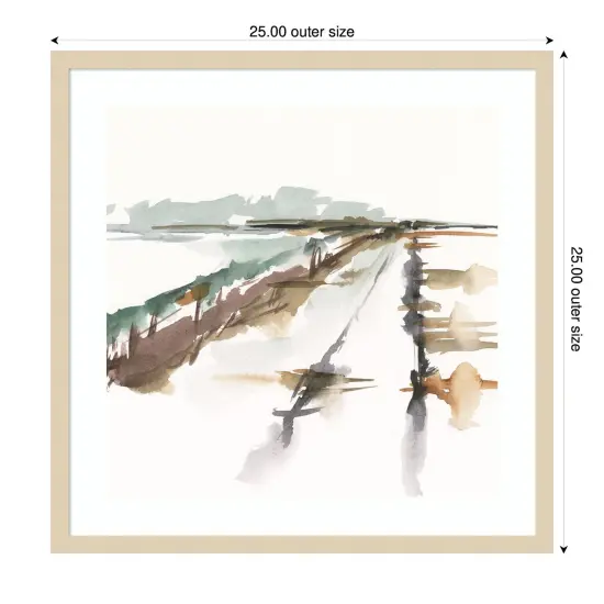 Rainy Fields II by Ethan Harper Wood Framed Wall Art Print {4}