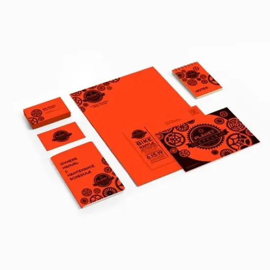 Astrobrights 8 1/2" x 11" 65# Cover Sheets Ream of 250 Orbit orange {2}