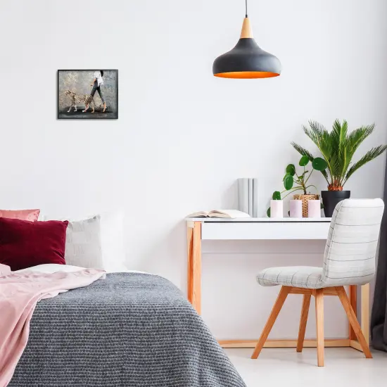 Stupell Industries Trendy Woman with Leopard Framed Giclee Wall Art Design by Svetlana Aleynikova {2}