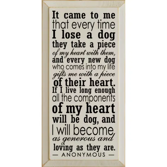 Embracing Loss and Love How Every Dog Gifts a Piece of Their Heart Ivory-Black {1}