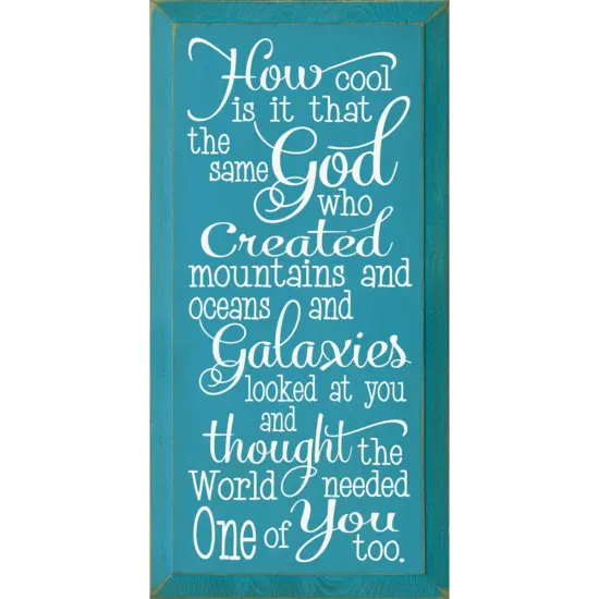 Inspirational Quote Wall Decor &ndash; Unique God&rsquo;s Creation Design Turquoise-White {1}