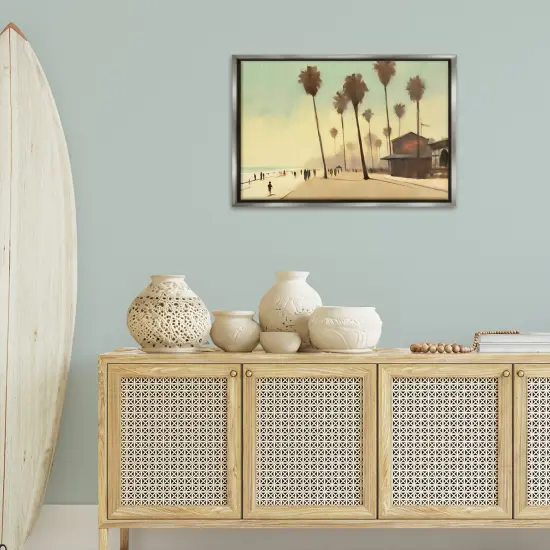 Stupell Industries Tropical Promenade Landscape Floater Framed Canvas Wall Art Design by Noah Bay {2}