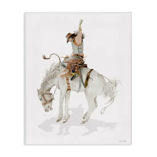 Stupell Industries Cowgirl on Rearing Horse Canvas Wall Art Design by Cindy Jacobs {1}