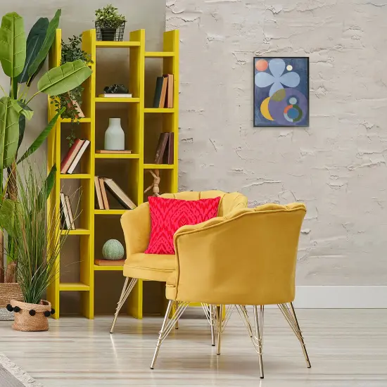 Stupell Industries Blue Retro Curved Shapes Framed Giclee Wall Art Design by Victoria Barnes  {2}