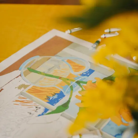 Sunflower in the window {6}