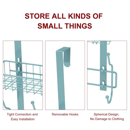 Hat Rack Door Rear Hook Rack Key Hanger Storage Anti-Rust Chrome Finish {3}