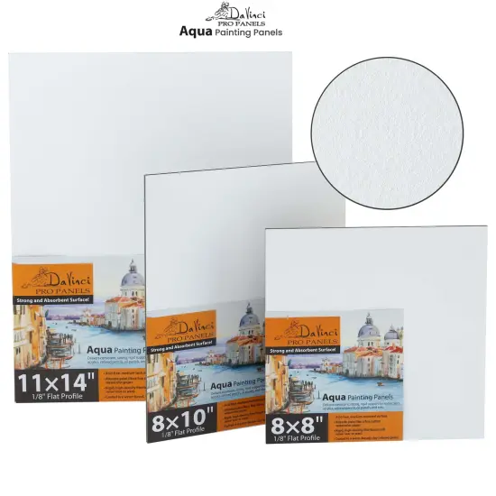 Jerry's Artarama Da Vinci Aqua Pro Panels - 6x6" - Pack of 24 - 1/8" Thick Rigid Watercolor Board with Acid-Free Surface, Clay-Infused Gesso, Ideal Watercolor Boards for Painting Mixed Media {7}