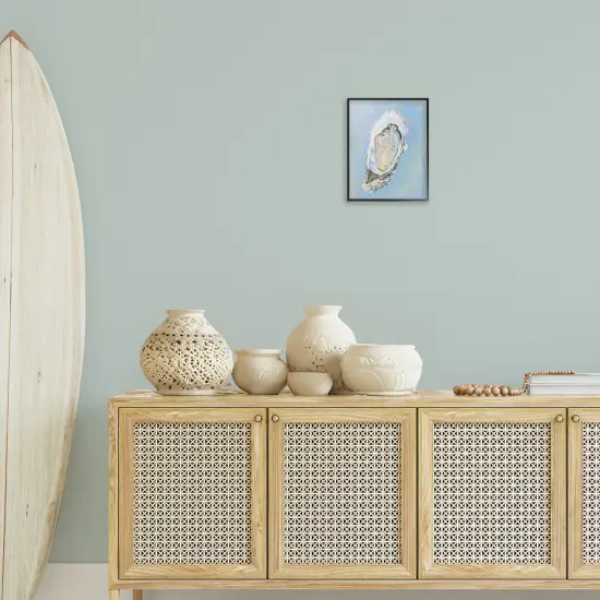 Stupell Industries Detailed Oyster on Blue Framed Giclee Wall Art Design by Arlington Prints {2}