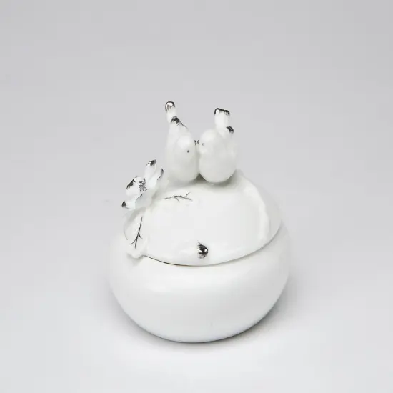 Ceramic White Birds Jewelry Box, Home D&eacute;cor, Gift for Her, Gift for Mom, Bathroom D&eacute;cor, Vanity D&eacute;cor, Wedding Table D&eacute;cor {3}