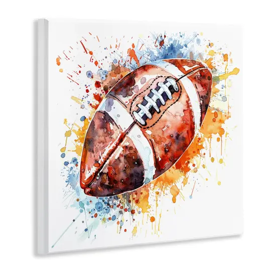 Stupell Industries Football Chromatic Splash Wall Plaque Art Design by LSR Design Studio {3}