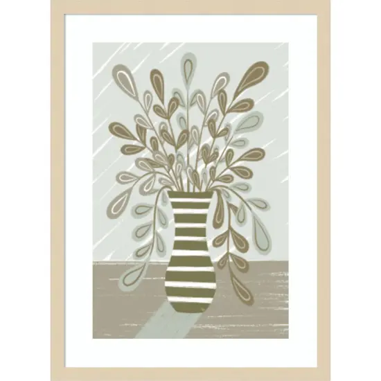 Beige Table Top by MartinaWood Framed Wall Art Print {1}