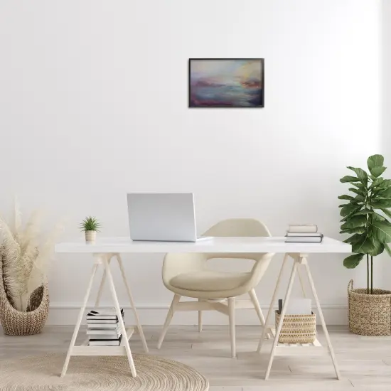 Stupell Industries Golden Hour Swirled Abstract Framed Giclee Wall Art Design by Lydia Orange {2}