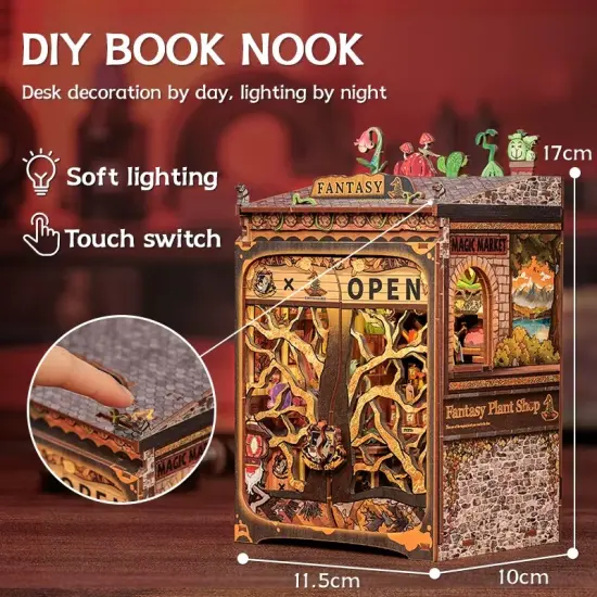 Fantasy Dollhouse Book Nook Kit - Miniature Wizardi Roombox Kit {3}