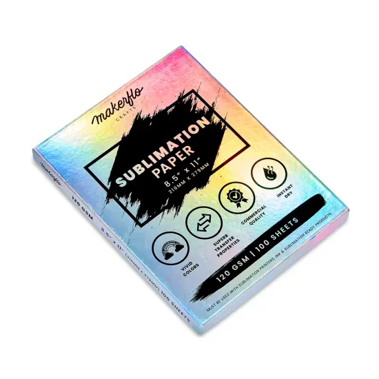 Makerflo Sublimation Paper 8.5 x 11 Inches 100 Sheets Heat Transfer Paper for Tumblers T-Shirts Phone Cases Mugs Printable Stickers Gifting Christmas DIY Enthusiast {3}
